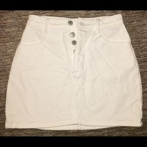 White jean skirt Brandy Melville